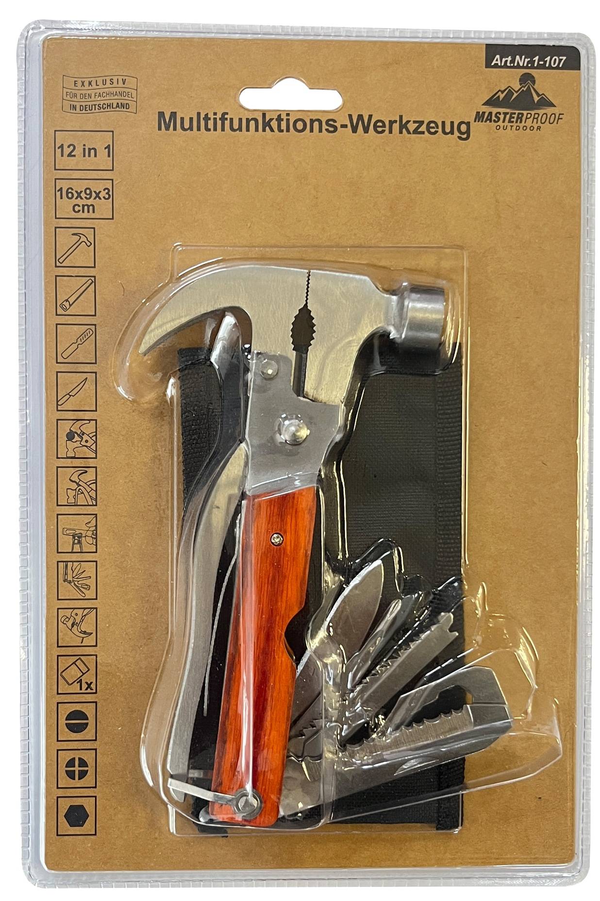 MASTERPROOF Multifunktions-Werkzeug, 13-in-1