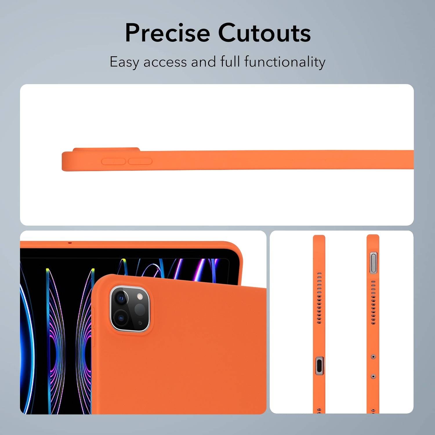 Für Apple iPad Air 11 Zoll 2025 / 2024 TPU Silikon Hülle Tablet Case Ultra dünn Cover Orange