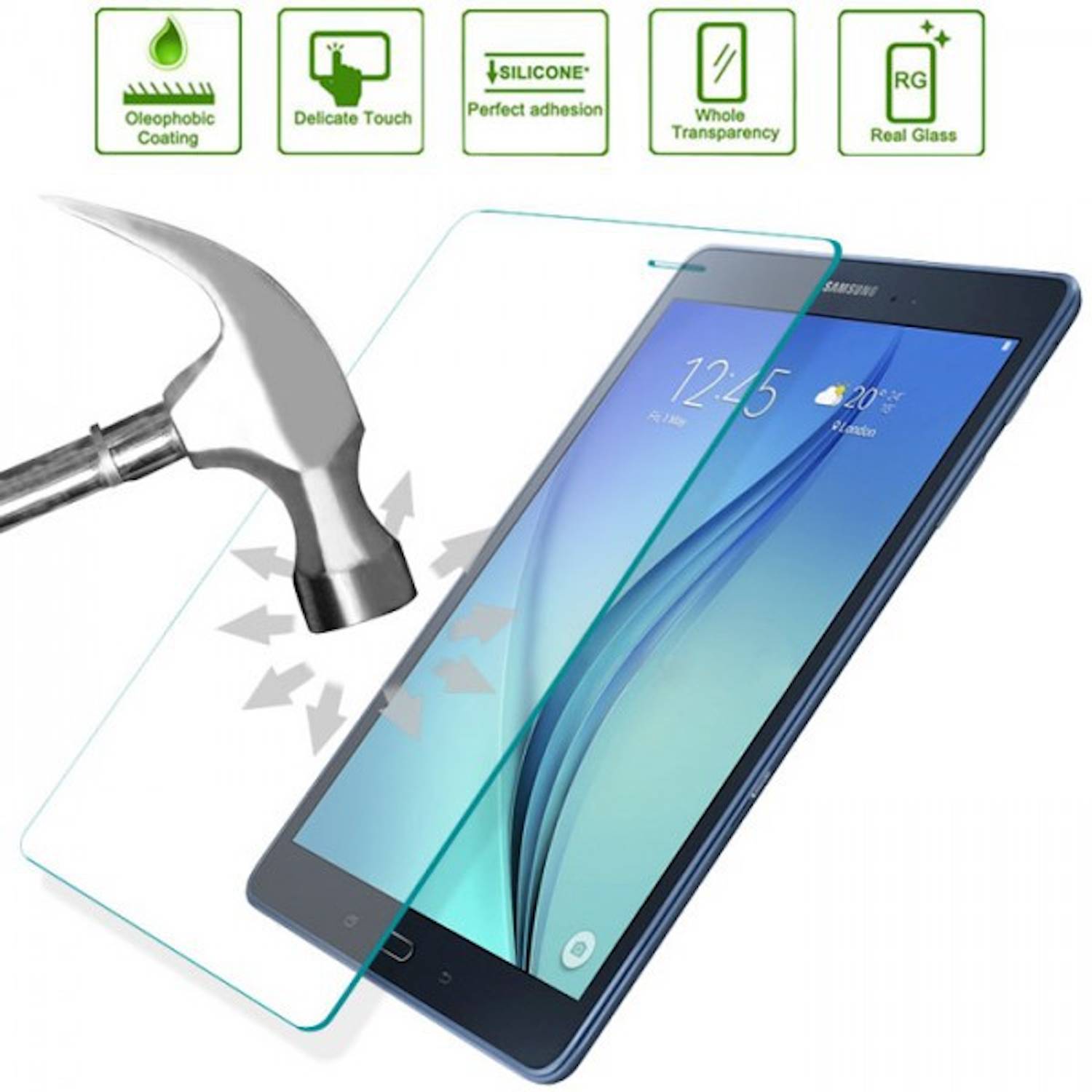 Für Samsung Galaxy Tab S10 Plus FE Plus / S9 Plus FE Plus / S8 Plus 2x Hart Glas
