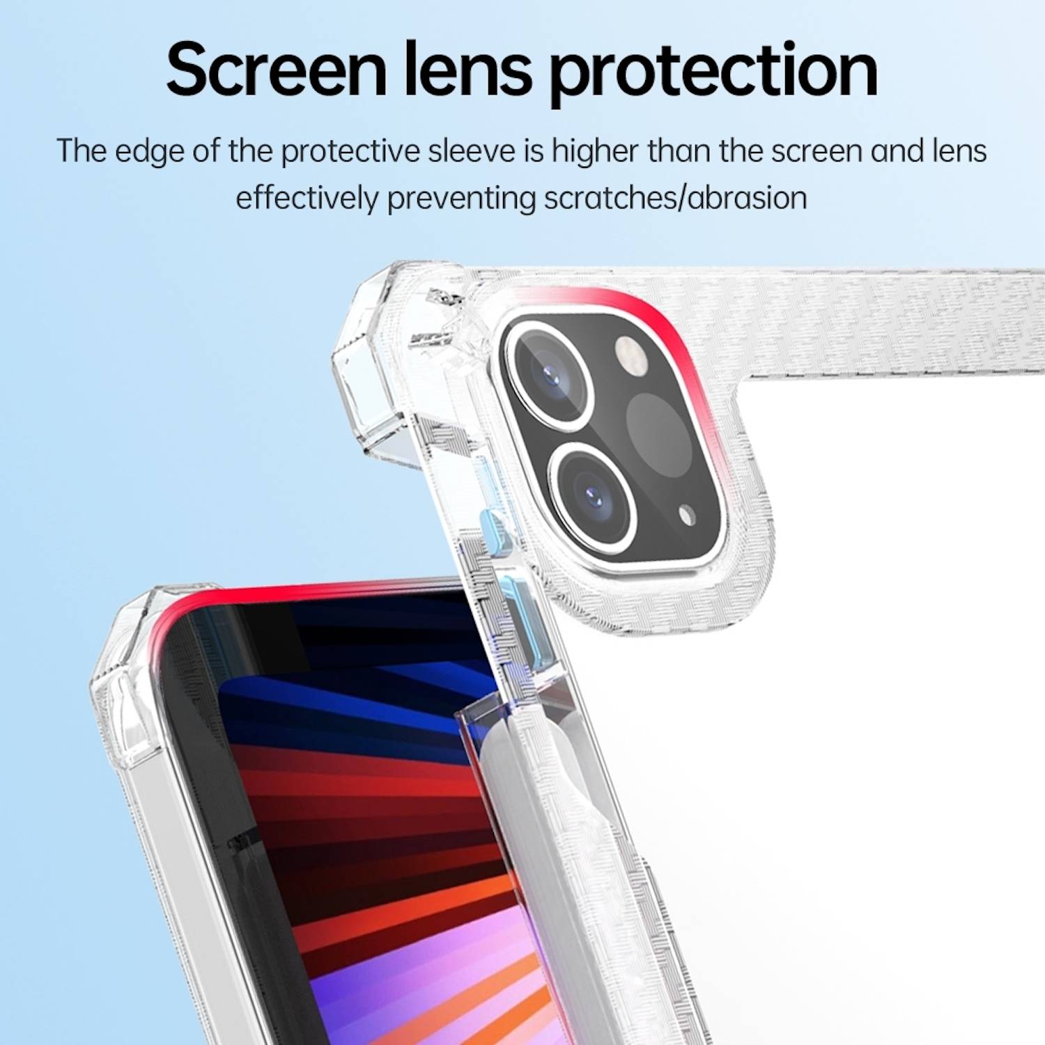 Für Apple iPad Air 13 2025 / 2024 / Pro 12.9 2022 Schock TPU Hülle Transparent