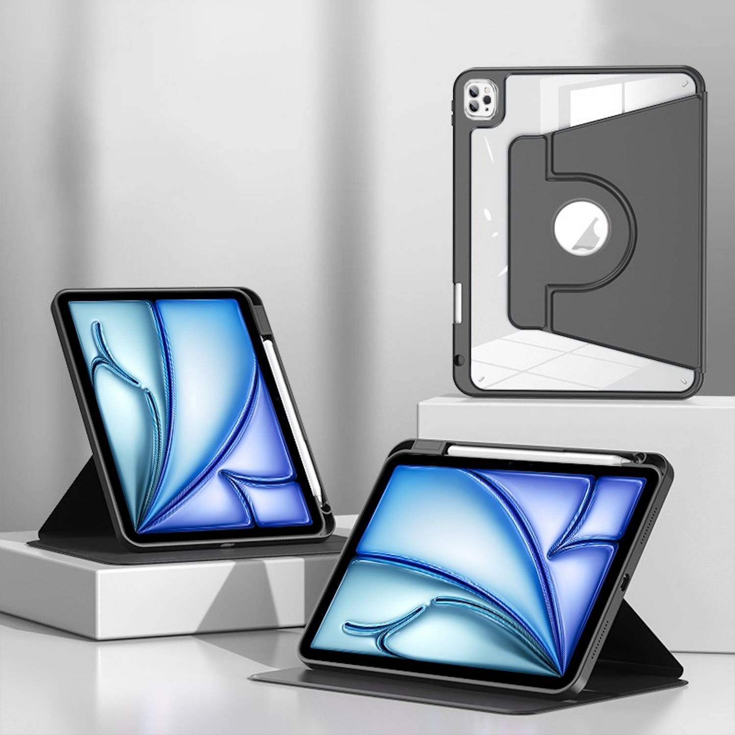 Für Apple iPad Air 13 2025 / 2024 / Pro 12.9 2022 Magnetische Kunstleder Hülle