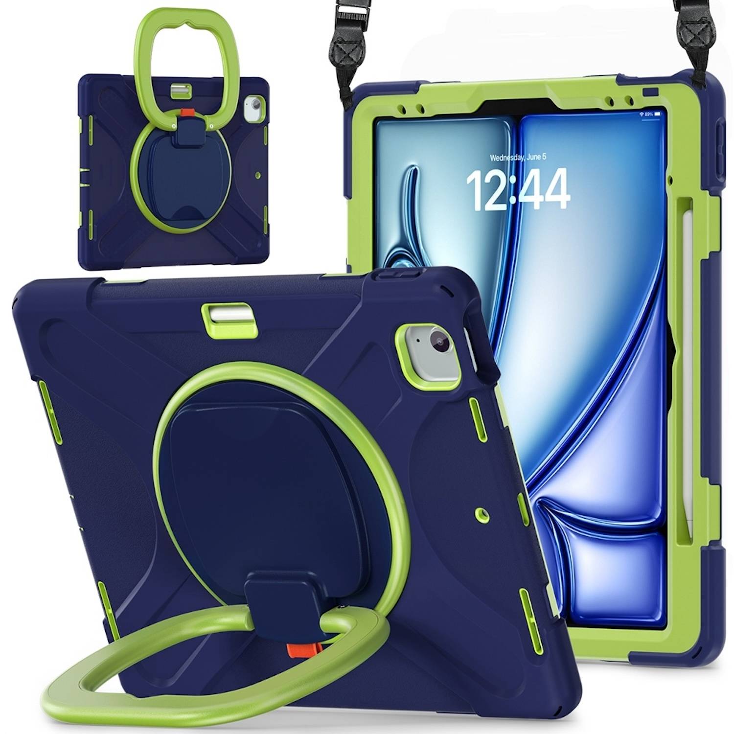 Tablethülle Kunststoff für Apple iPad Air 13 2026 / 2025 Hybrid Tasche Halterung