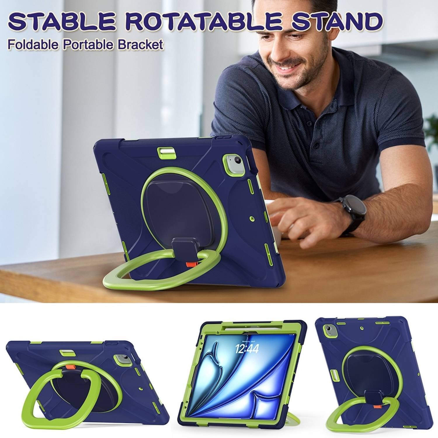 Tablethülle Kunststoff für Apple iPad Air 13 2026 / 2025 Hybrid Tasche Halterung