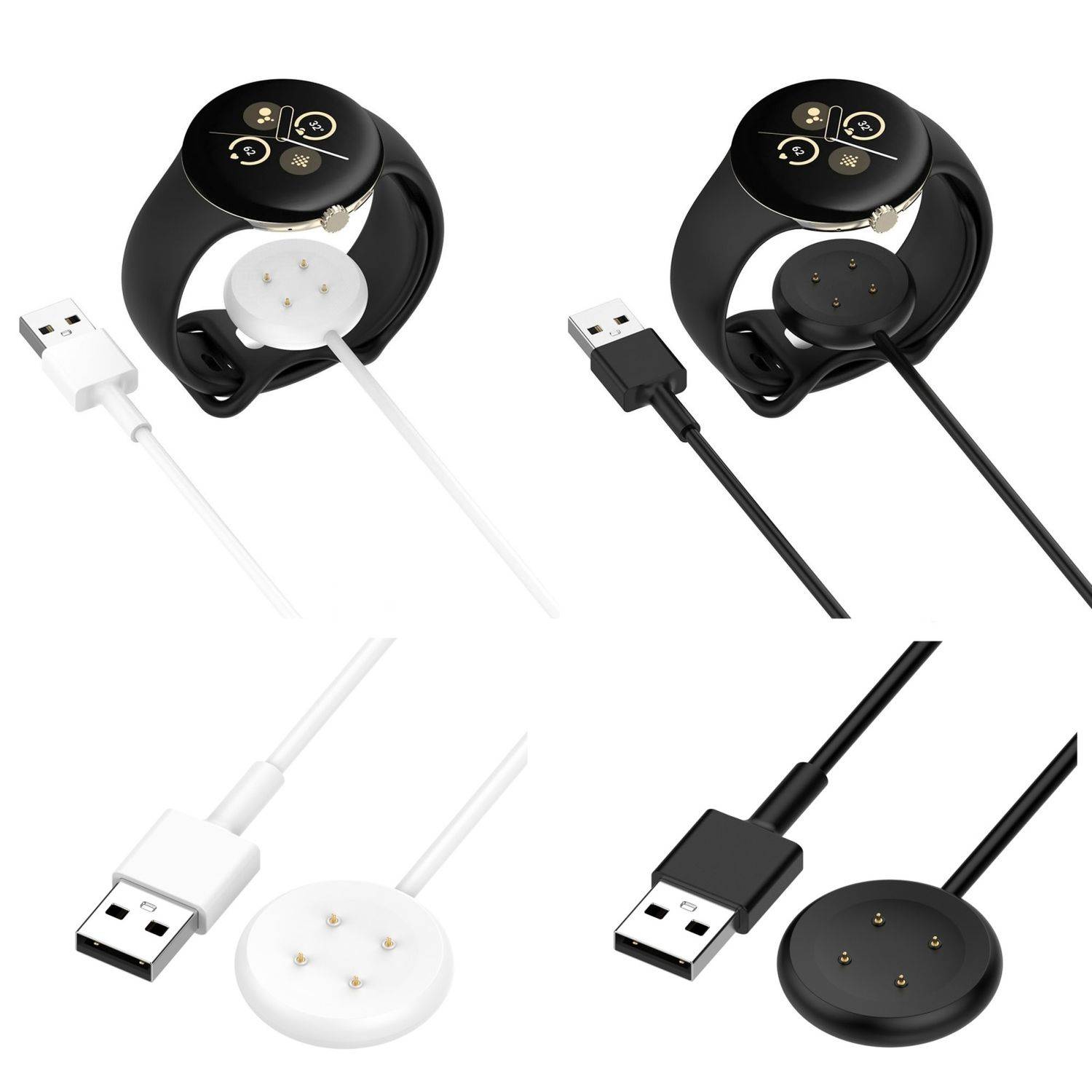 Für Google Pixel Watch 3 41 / 45mm USB Interface Smart Watch Ladekabel 1 Meter