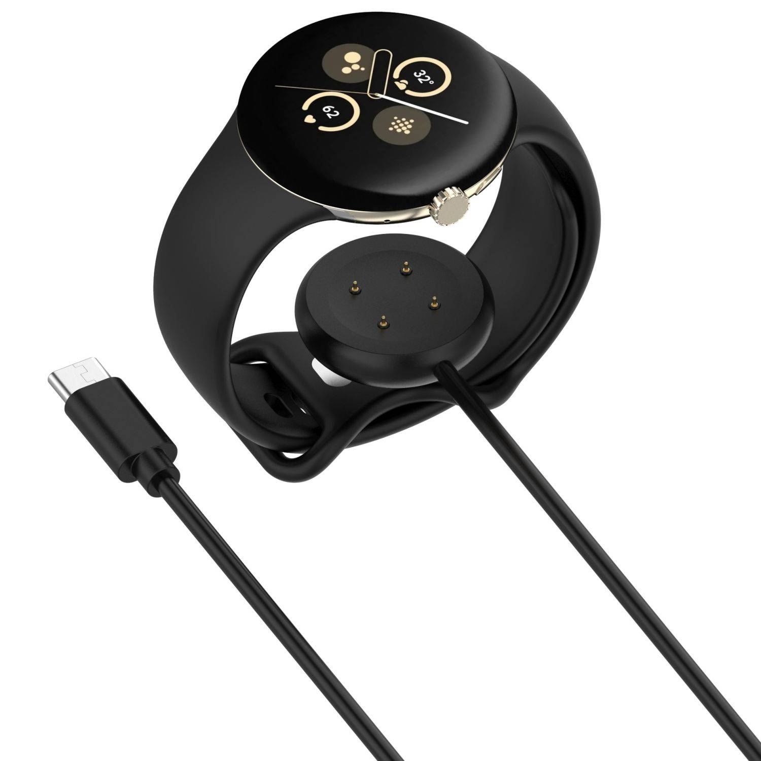 Für Google Pixel Watch 3 41 / 45mm USB-C Interface Smart Watch Ladekabel 1 Meter