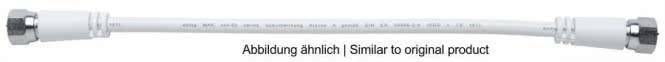 AXING F-Patch-Kabel 0,30m ws MAK 30-80 axiale Stecker 2fach geschirmt Vodafone Install.Baumaterial