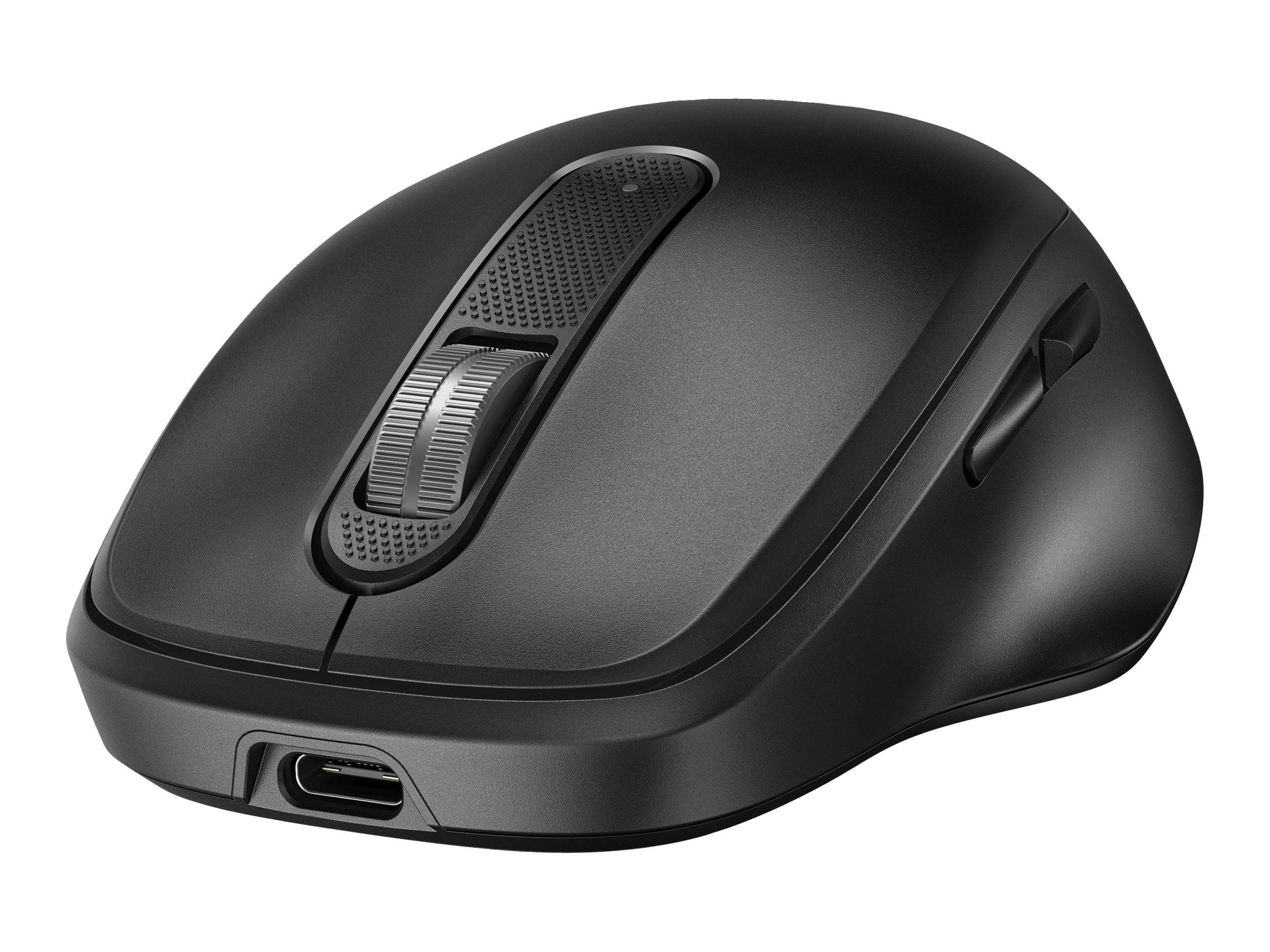 HP 510 - Maus - Vollgröße, superschnell aufladbar - 5 Tasten - kabellos - 2.4 GHz - kabelloser Empfänger (USB)