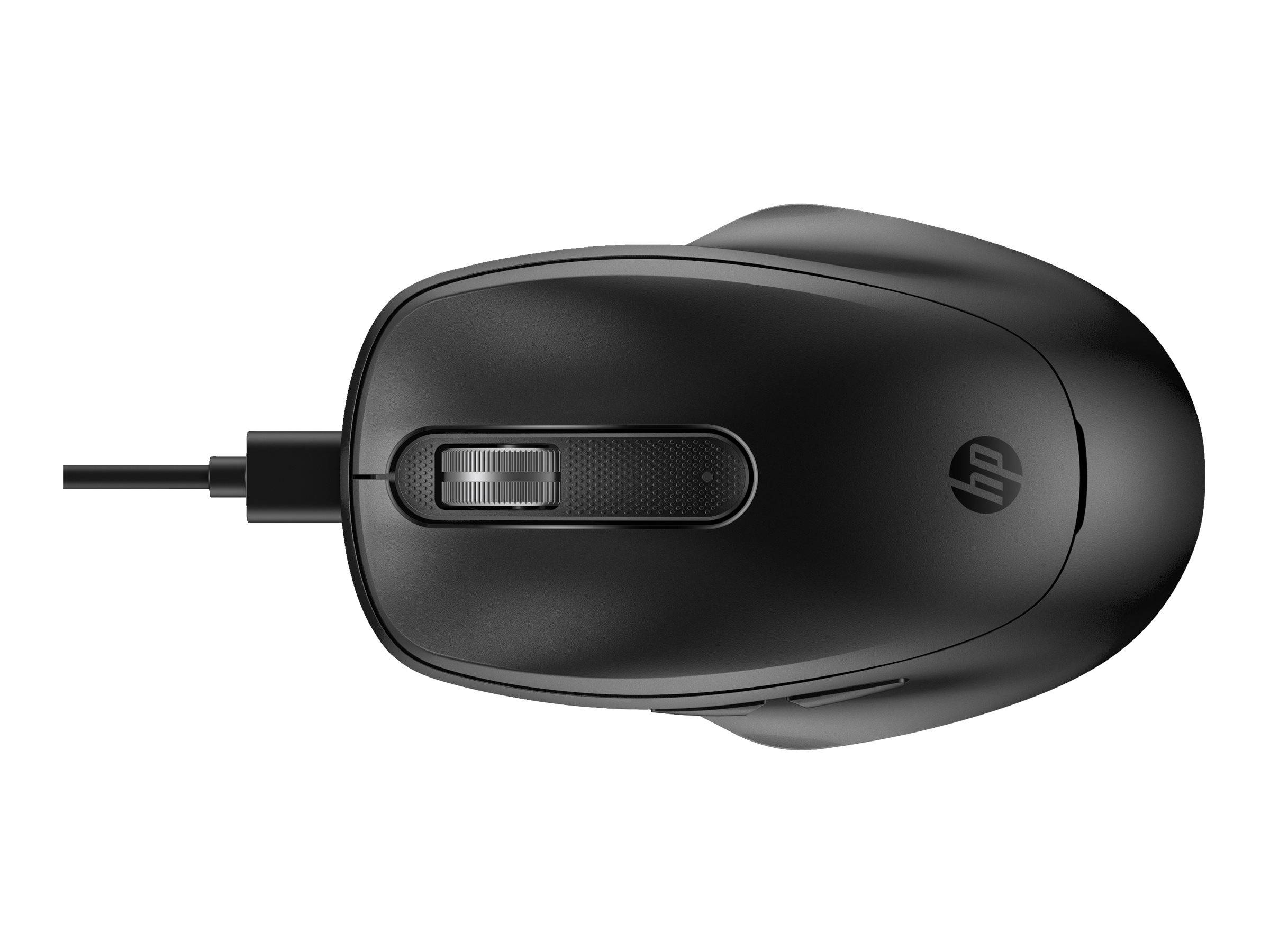 HP 510 - Maus - Vollgröße, superschnell aufladbar - 5 Tasten - kabellos - 2.4 GHz - kabelloser Empfänger (USB)