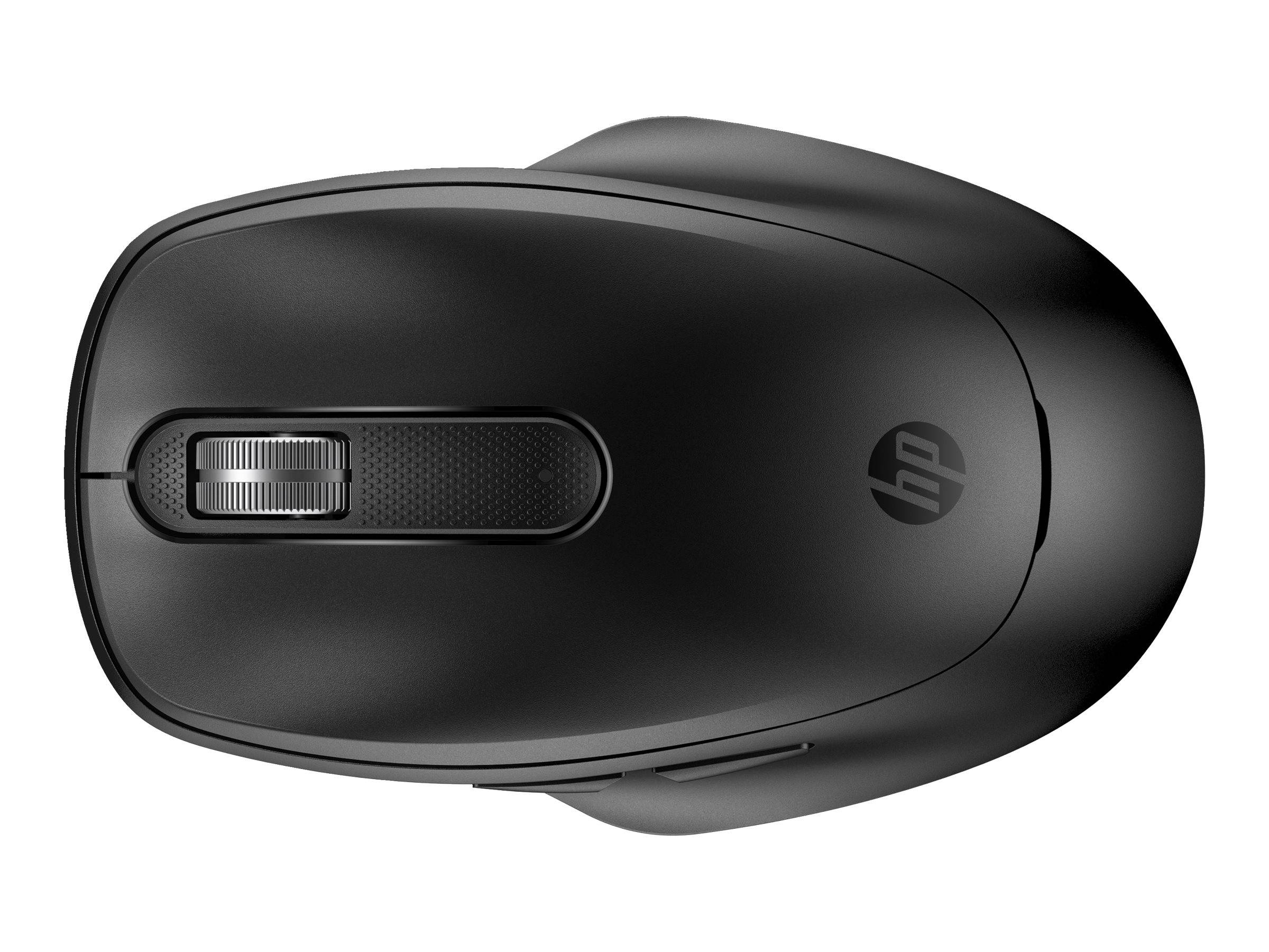 HP 510 - Maus - Vollgröße, superschnell aufladbar - 5 Tasten - kabellos - 2.4 GHz - kabelloser Empfänger (USB)