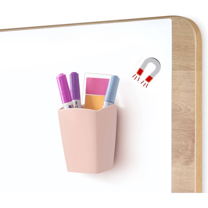 CEP Stifteköcher mineral, magnetisch, 2 Fächer, puderrosa