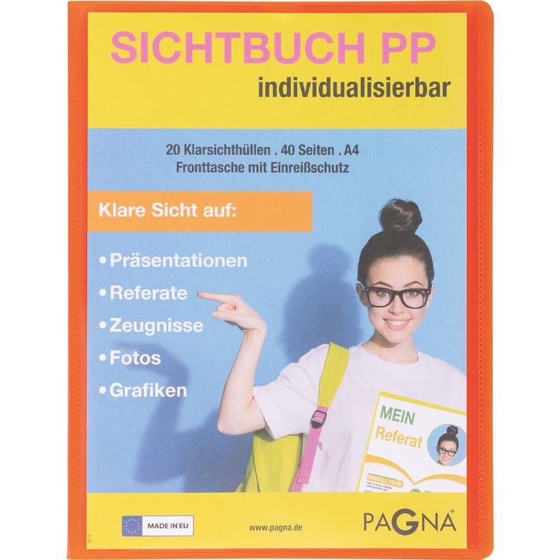 PAGNA Präsentations-Sichtbuch "School", DIN A4, orange