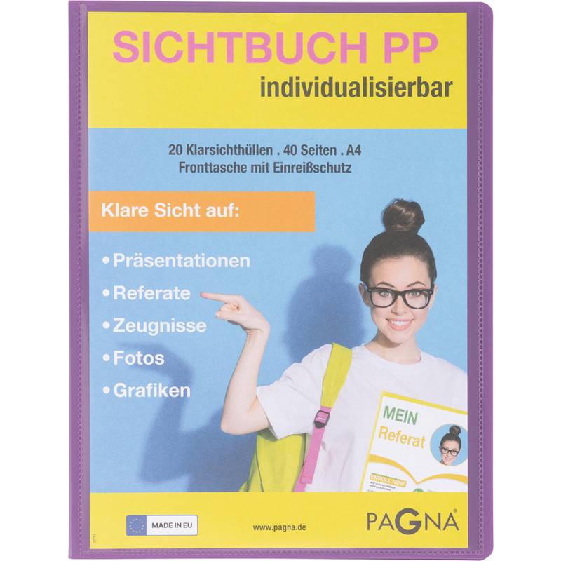 PAGNA Präsentations-Sichtbuch "School", DIN A4, lila