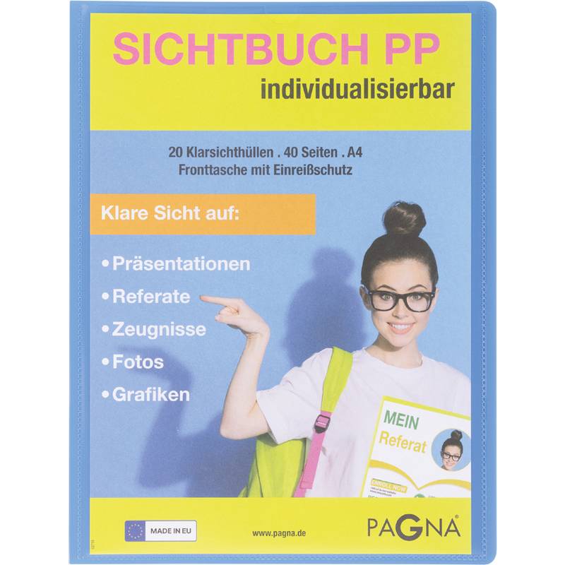 PAGNA Präsentations-Sichtbuch "School", DIN A4, hellblau
