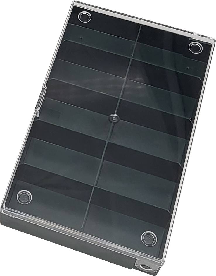 5x Hüfner Dübel Sortimentskasten (L x B x H) 164 x 31 x 101 mm Anzahl Fächer: 10 feste Unterteilung farbig