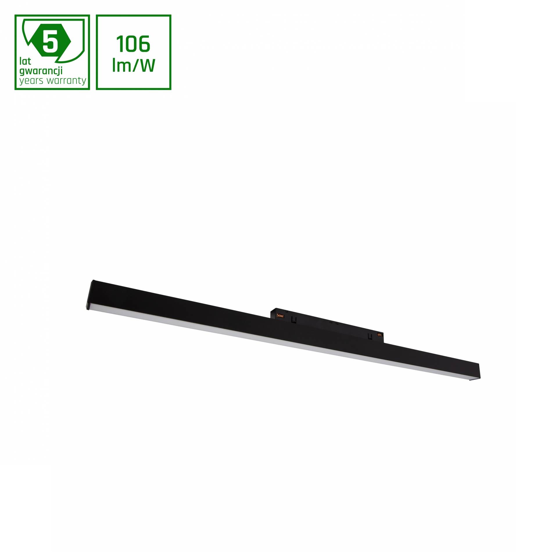 Spectrum LED SYSTEM Shift Line M 17W 48V Schienensystem 100° Stromschienenstrahler 1800lm schwarz Warmweiß 3000K