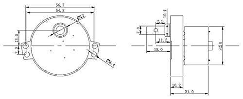 Getriebemotor 12V DC Langsamläufer Elektromotor Drehteller Spiegelkugelmotor 20 U/min