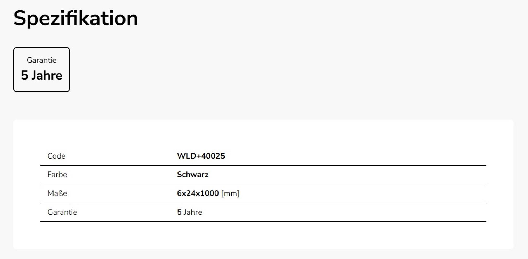 Spectrum LED SYSTEM SHIFT 100cm Abdeckleiste für 48V Schienensystem Schwarz