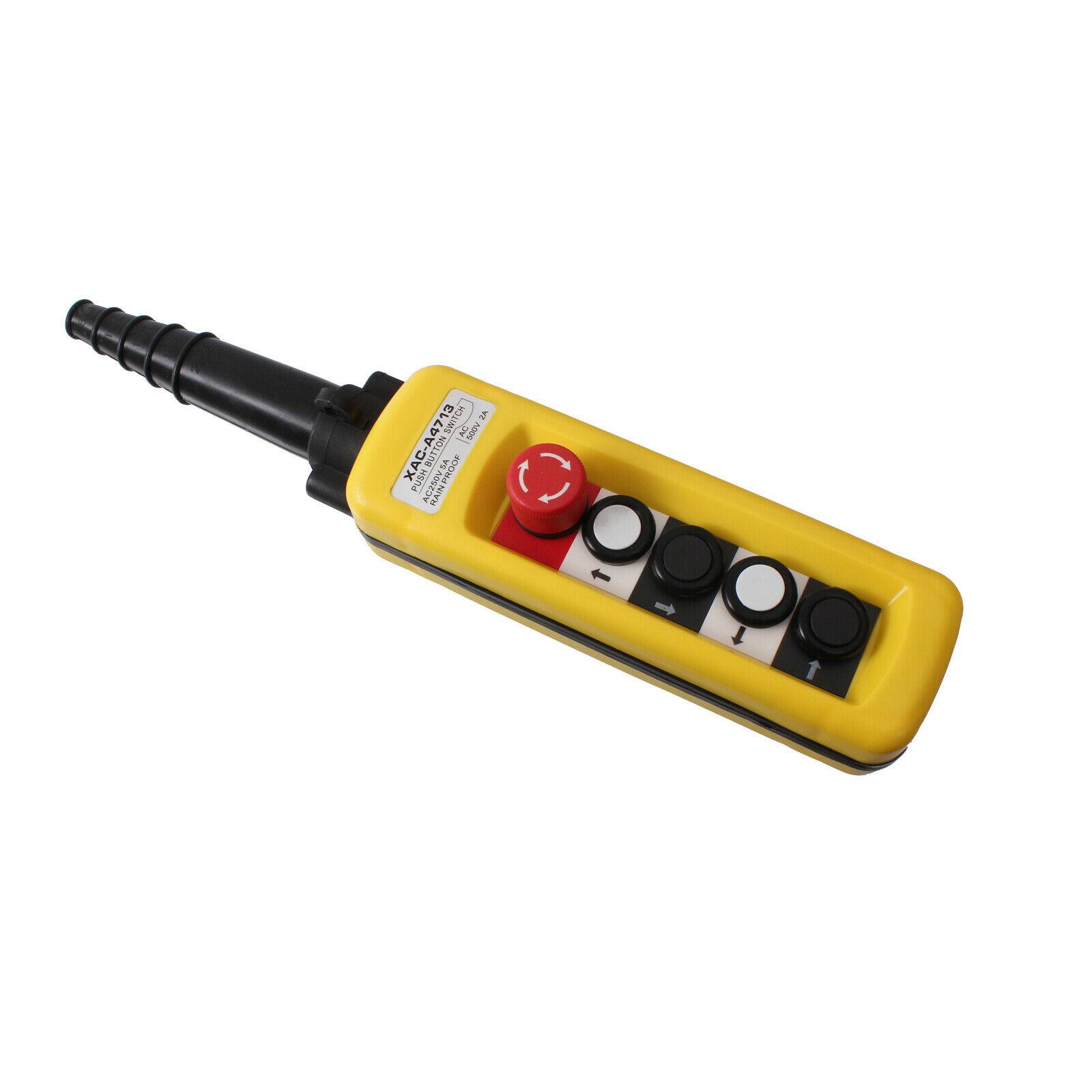 Hängetaster Kran Steuerung Steuerflasche Steuerschalter Elektrische Seilwinde 4-Tasten