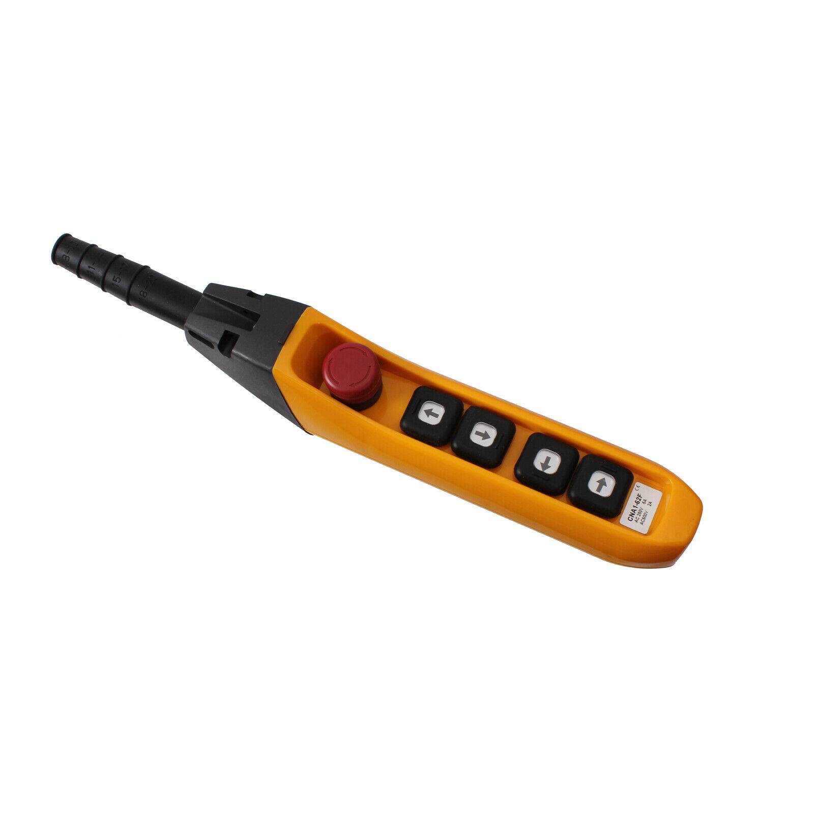 Hängetaster Kran Steuerung Steuerflasche Steuerschalter Elektrische Seilwinde 4-Tasten