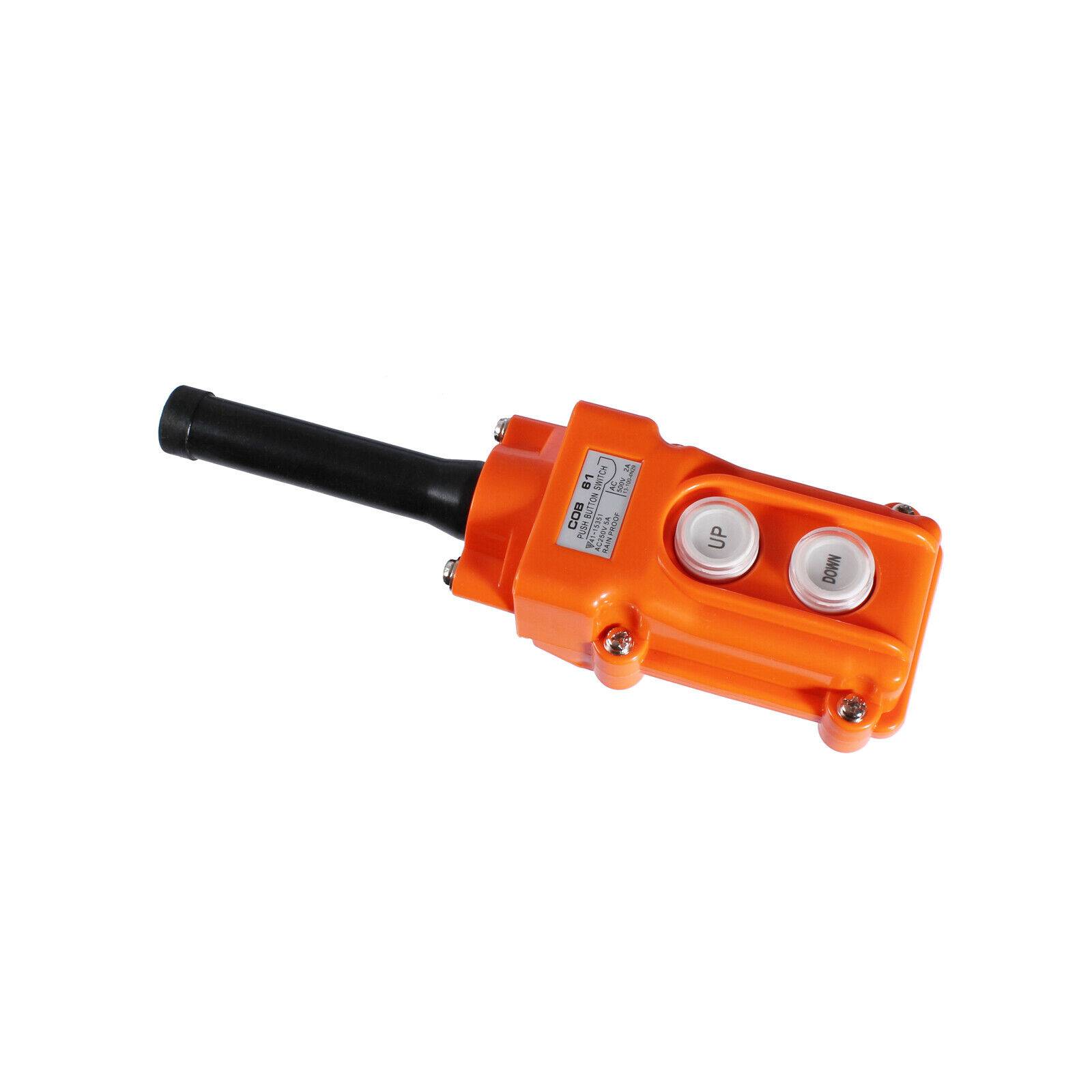 Hängetaster Kran Steuerung Steuerflasche Steuerschalter Elektrische Seilwinde 2-Tasten