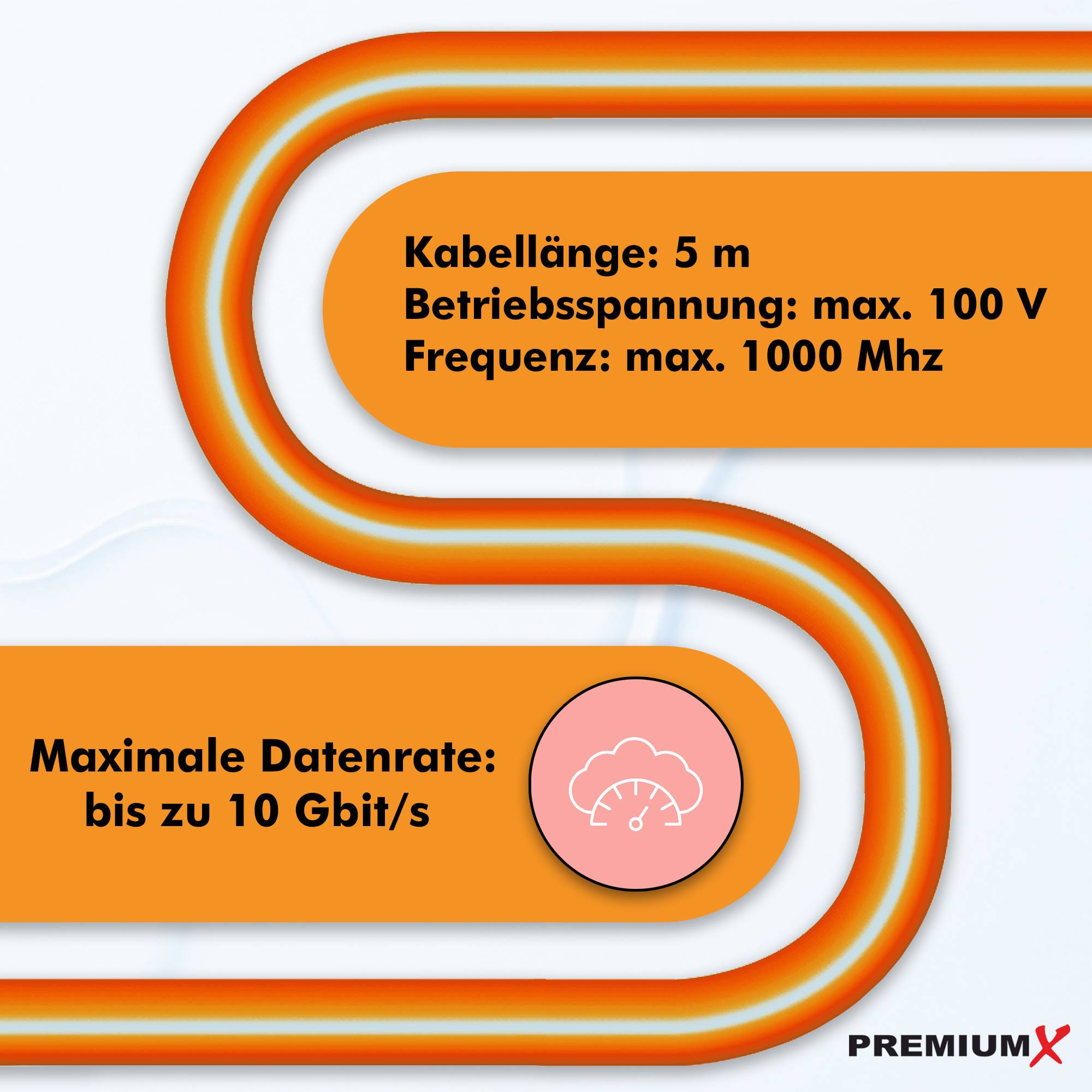 PremiumX CAT 7 Netzwerkkabel 5m LAN Kabel Simplex Kupferkabel Ethernet Datenkabel S/FTP PiMF PoE Eca Kat7 Verlegekabel Installationskabel für mühelo