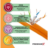 PremiumX CAT 7 Netzwerkkabel 5m LAN Kabel Duplex Kupferkabel Ethernet Datenkabel S/FTP PiMF PoE Eca Kat7 Verlegekabel Installationskabel für mühelos PremiumX CAT 7 Netzwerkkabel 5m LAN Kabel Duplex Kupferkabel Ethernet Datenkabel S/FTP PiMF PoE Eca Kat7 Verlegekabel Installationskabel für mühelos