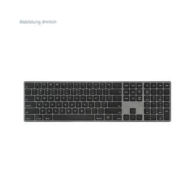 Perixx PERIBOARD-817 DE Kabellose Dual-Mode-Tastatur aus Aluminium, Vollformat Eingabe / Ausgabe &