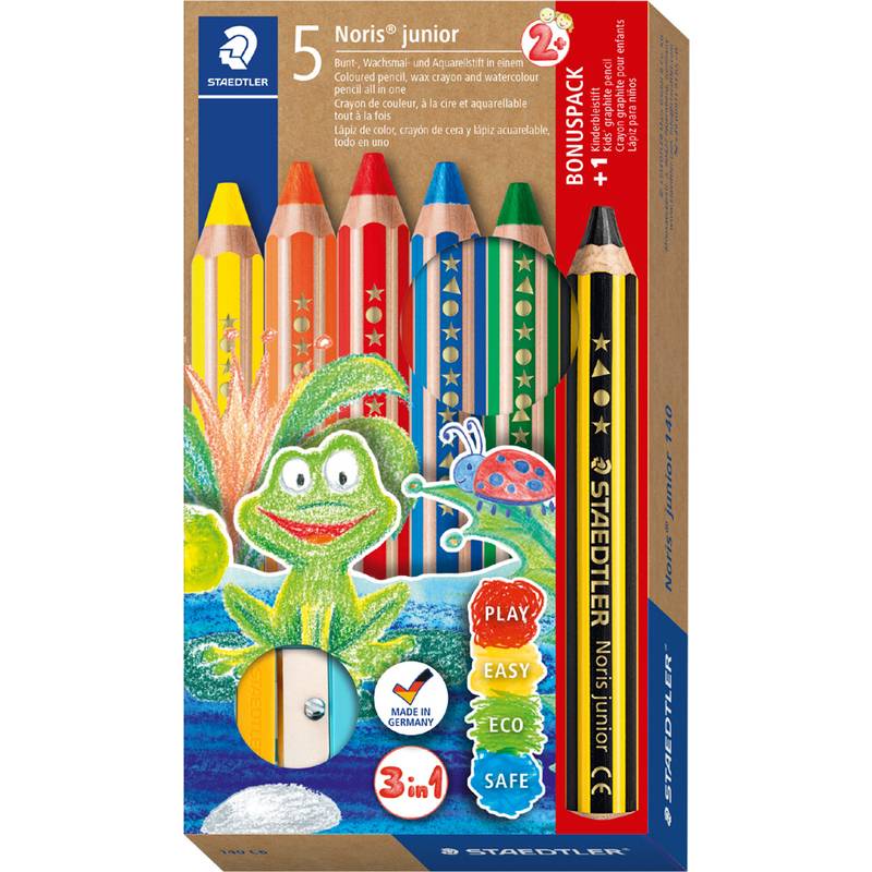 STAEDTLER Hexagonal-Buntstift Noris junior, Bonuspack