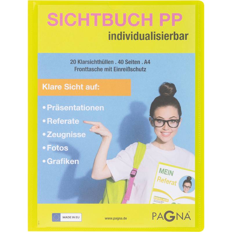 PAGNA Präsentations-Sichtbuch "School", DIN A4, lindgrün