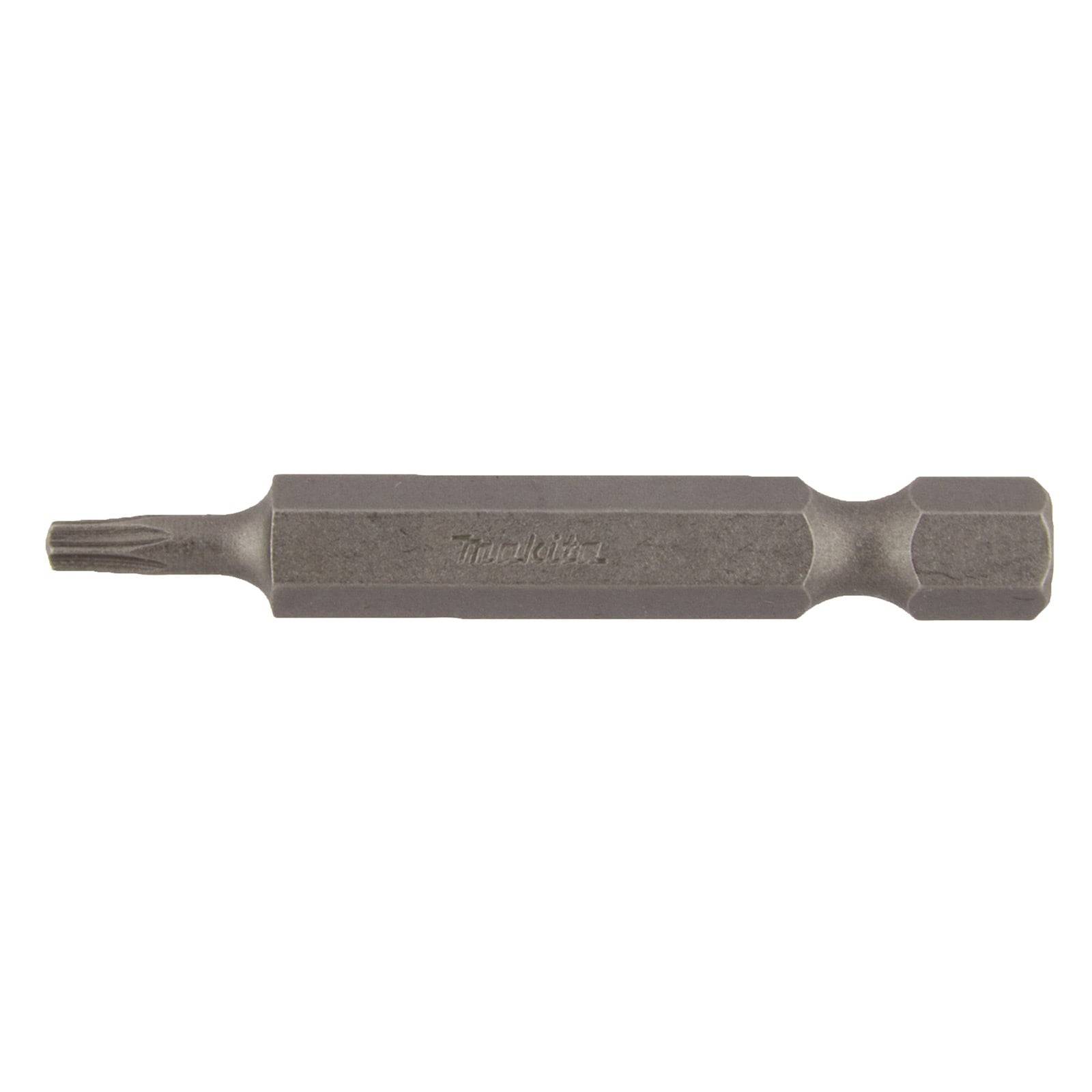 Makita T20 Schraubendreherbit aus Stahl mit sechskantigem Schaft und sternförmiger Spitze.