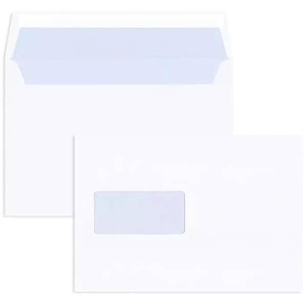 Versandtaschen C5 120g/qm haftklebend Fenster Recycling weiß VE=250 Stück