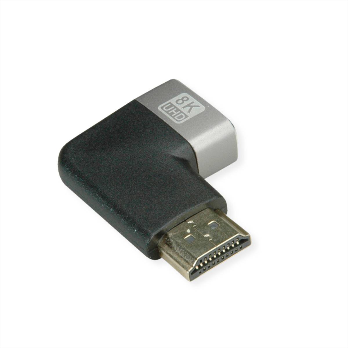 ROLINE 8K HDMI Adapter, HDMI ST/BU, 90° gewinkelt