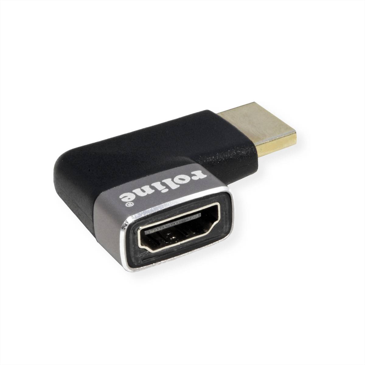 ROLINE 8K HDMI Adapter, HDMI ST/BU, 90° gewinkelt