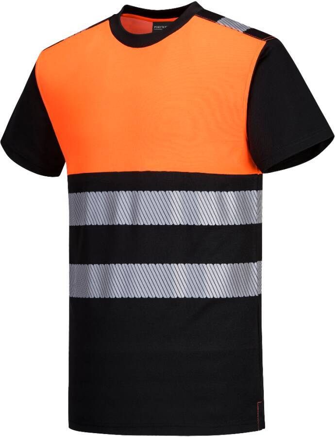 Warnschutz-T-Shirt PW311 Klasse 1 PW311BKOM Größe M Farbe schwarz / warnorange