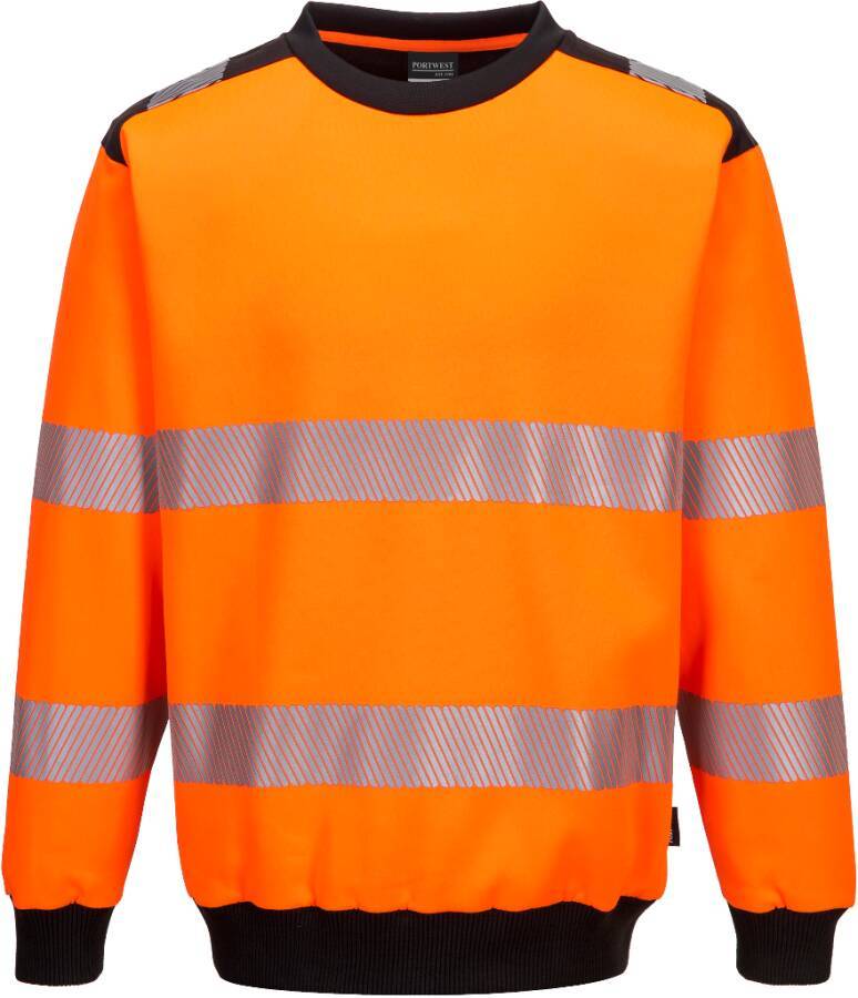 Warnschutz-Sweatshirt PW379 Klasse 3 PW379OBRL Größe L Farbe warnorange / schwarz