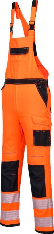 Warnschutz-Latzhose PW344 Klasse 2 PW344OBRL Größe L Farbe warnorange / schwarz