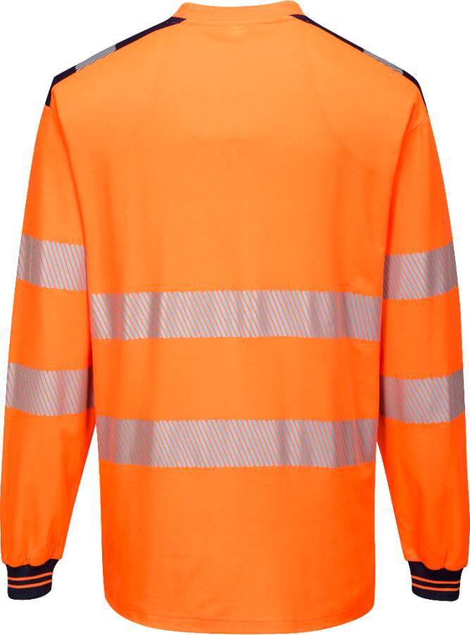 Warnschutz-T-Shirt Langarm T185 Klasse 3 T185OBRXXL Größe XXL Farbe warnorange / schwarz
