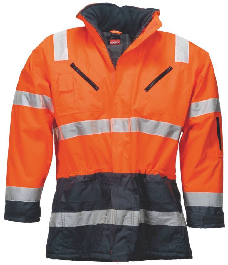 Warnschutzparka zweifarbig Klasse 3 7333814L Größe L Farbe warnorange / marine