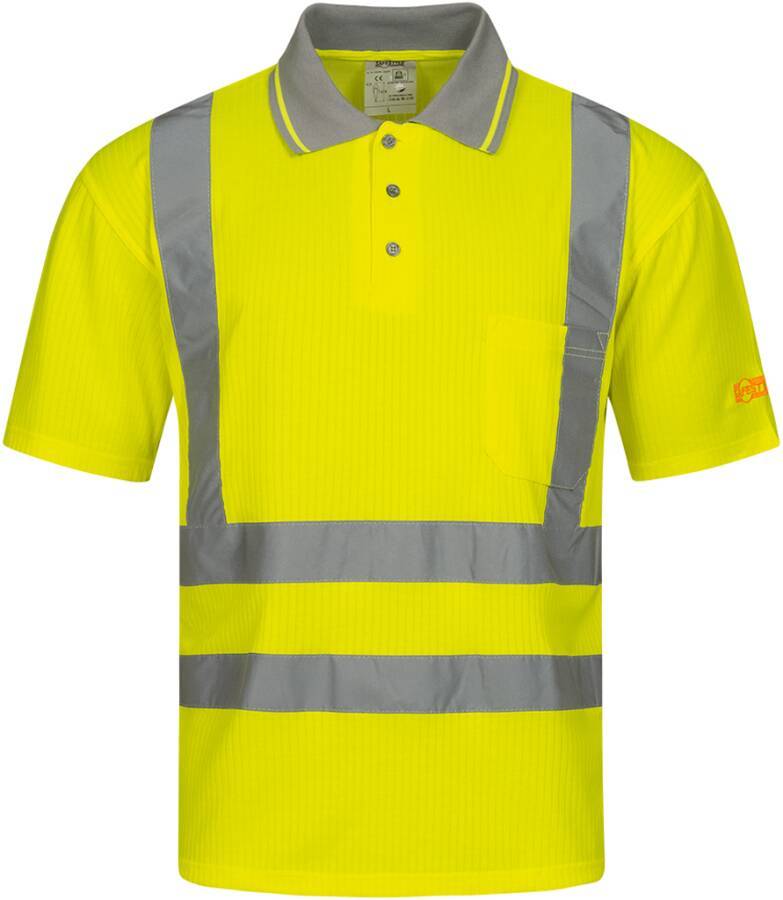 Warnschutz-Poloshirt Klasse 2 7332910M Größe M Farbe warngelb