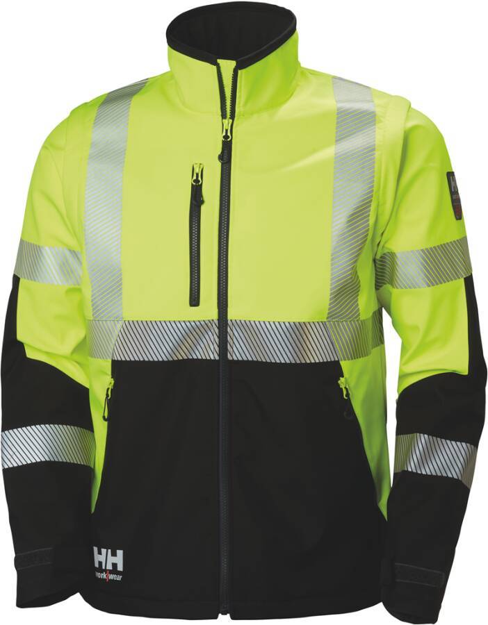 Warnschutz-Softshelljacke ICU Klasse 2/3 74272_369-XL Größe XL Farbe warngelb / schwarz