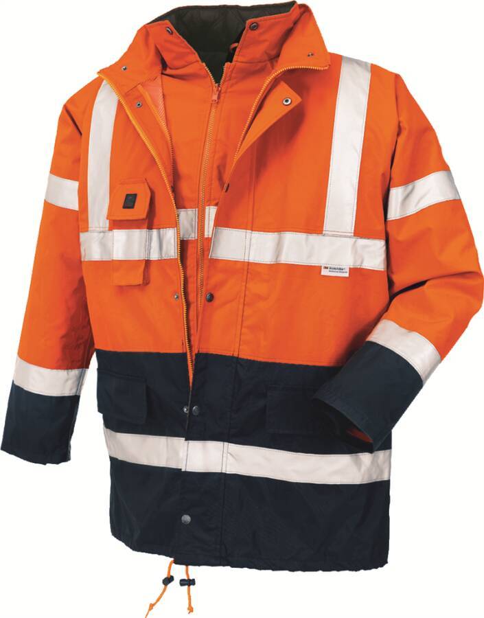 Warnschutzparka 3 in 1 Klasse 3* 4108-XL Größe XL Farbe warnorange / marine