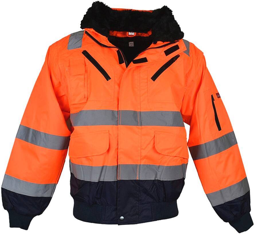 Warnschutz-Pilotenjacke 3 in 1 Klasse 3 7333714L Größe L Farbe warnorange / marine
