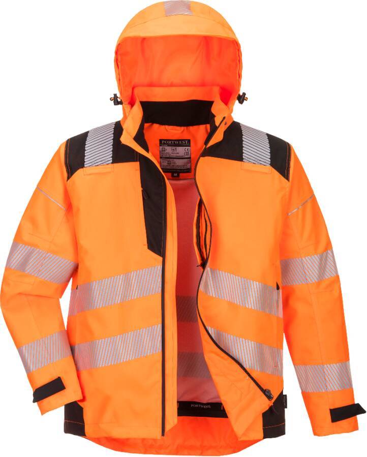 Warnschutz-Regenjacke PW360 mit Membran Klasse 3 PW360OBRXXL Größe XXL Farbe warnorange / schwarz