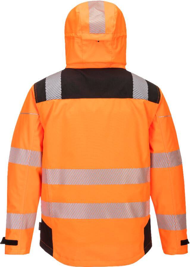 Warnschutz-Regenjacke PW360 mit Membran Klasse 3 PW360OBRXXL Größe XXL Farbe warnorange / schwarz