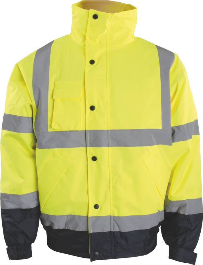 Warnschutz-Pilotenjacke Basic Klasse 3 7334316M Größe M Farbe warngelb / marine