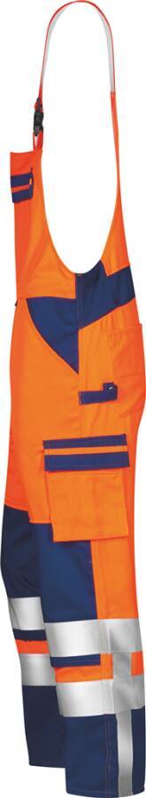 Warnschutz-Latzhose Klasse 2 733861448 Größe 48 Farbe warnorange / marine