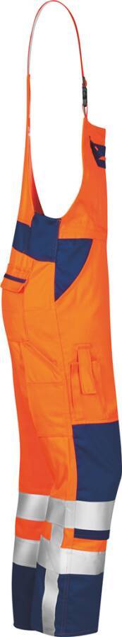 Warnschutz-Latzhose Klasse 2 733861448 Größe 48 Farbe warnorange / marine
