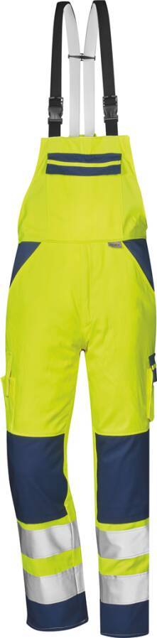 Warnschutz-Latzhose Klasse 2 733861656 Größe 56 Farbe warngelb / marine