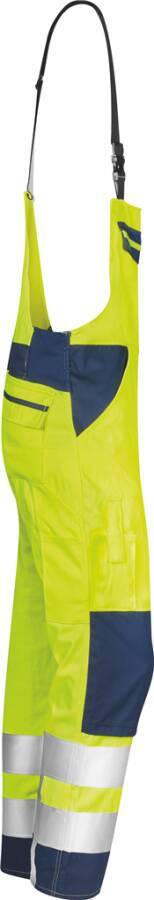 Warnschutz-Latzhose Klasse 2 733861656 Größe 56 Farbe warngelb / marine
