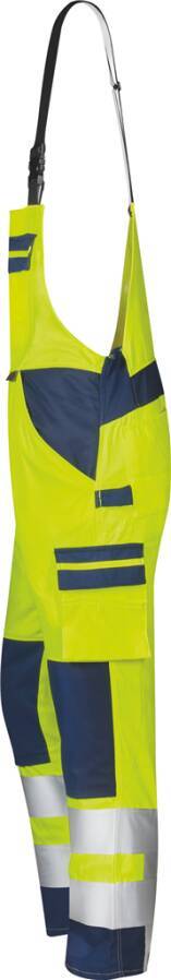 Warnschutz-Latzhose Klasse 2 733861656 Größe 56 Farbe warngelb / marine